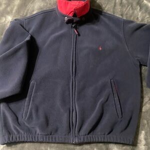 Polo Ralph Lauren Dark Blue Jacket with Red Collar
